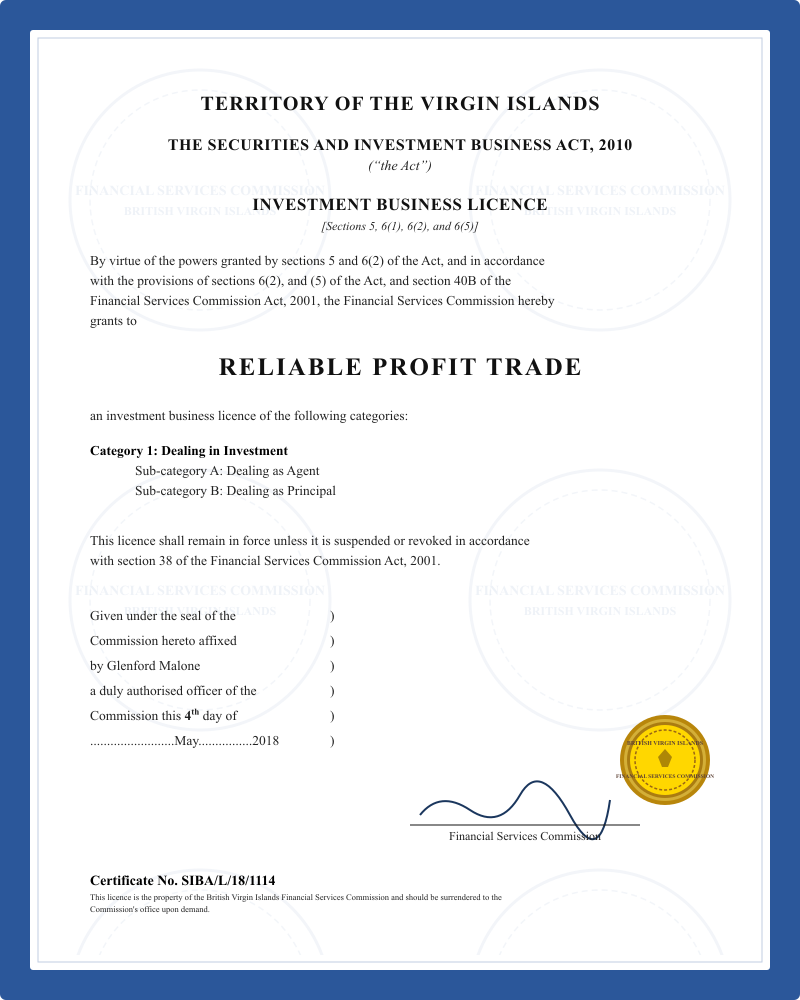 RPT Incorporation Certificate